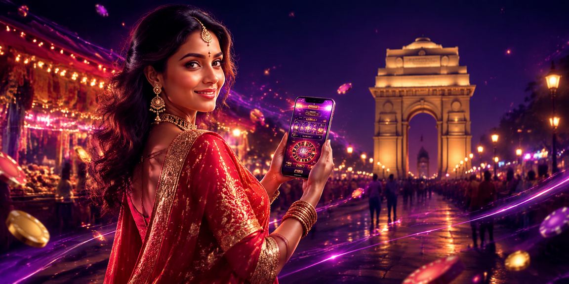 Delhi India Gate mobile user logging in to casino platform